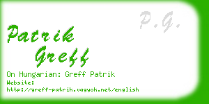 patrik greff business card